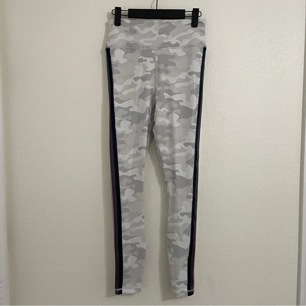 Spiritual Gangster Camo Perfect High Waisted Yoga Leggings with Metallic Stripe